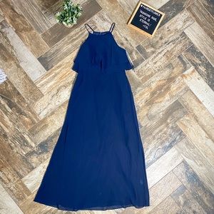 High Neck Flowy Bridesmaid Gown
